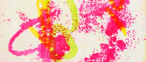 “Hot Dip” (detail of 11x15 monotype), by Sissy Buck; photo by Jay York