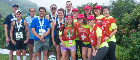 Members of the UNE community at the Beach to Beacon race