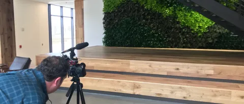 NEWS CENTER Maine videographer frames shot of living green wall
