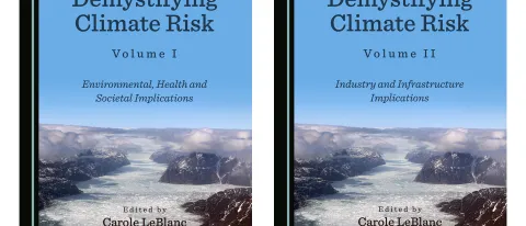 Carole LeBlanc's Demystifying Climate Risk Volume II is being showcased by publishing company