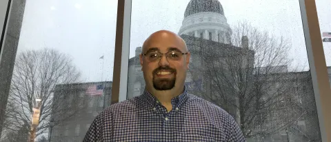Graduate student Curtis Fahey recently testified before the Maine Legislature's Committee on Marine Resources 