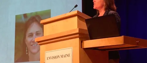 Holly Parker presents at Envision Maine Summit