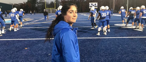 Andrea Gosper breaks into the male dominated world of football as a UNE intern