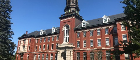 Students are gathering information for research from residents of the Motherhouse, a former convent converted into housing 