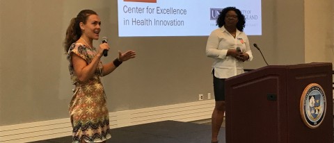 Students Lila Maycock and Negeri Clarke share their Interprofessional Education experiences at the showcase