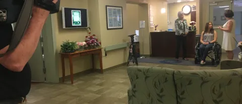 Sarae Sager and Marilyn Gugliucci at St. Andres Health Care