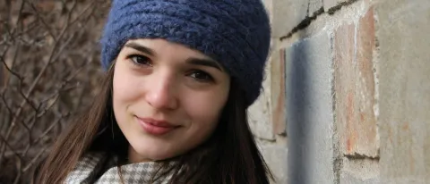 Kaitlyn Schoen '16, winner of the 2016 UNE Student Innovation Challenge