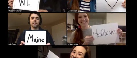A group of students from the University of New England have formed the Maine COVID Sitters in an effort to fill gaps in child ca