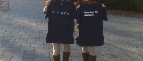 U N E Students Brea Rivard and Jessica White