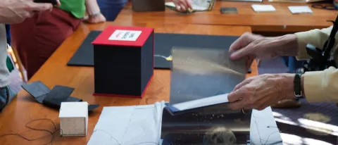 Photo of people exploring artist's books