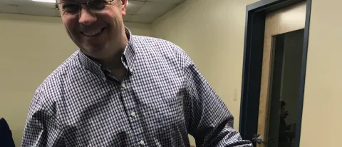 Physician Assistant student William McNamara made a quilt to connect with his patients