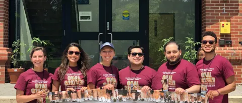 Several dental students took part in a walk to raise money and awareness of oral cancer