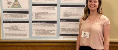 Physician Assistant student Meghan Thornberg was one of several UNE presenters at the MEAPA conference