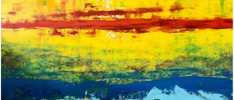 "Harraseeket," 48" x 72," oil on canvas, 2017, by Russ Cox