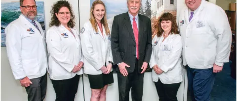 UNE student Cassidy Adams and representatives from Hannaford Pharmacy met with Senator Angus King while in Washington, D.C  