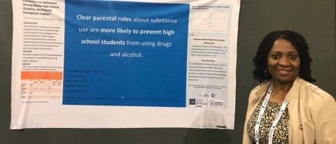Titilola Balogun presented on substance use behaviors among Maine youth
