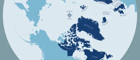 Map of Arctic region