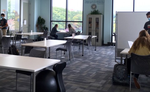students studying at the SASC