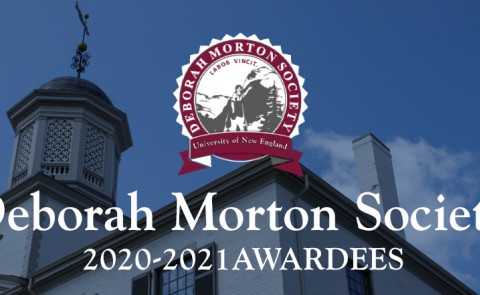 Alumni Hall with Deborah Morton Society logo