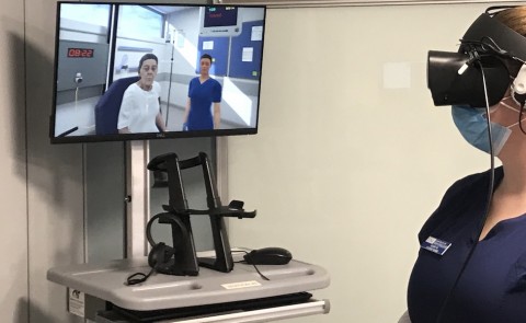 Virtual reality is helping students practice on simulated patients 