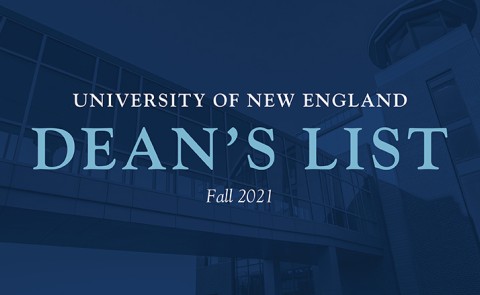 Image of Ripich Commons with blue overlay and text reading 'Dean's List Fall 2021'