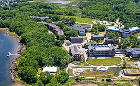 Cropped aerial of Biddeford Campus