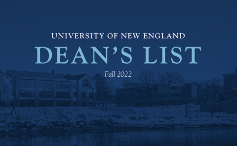 Dean's List graphic fall 2022 photo of campus