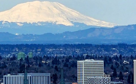 View of Mt. St. Helens from Portland, Oregon