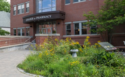 Exterior of the Pharmacy building on UNE's Portland Campus