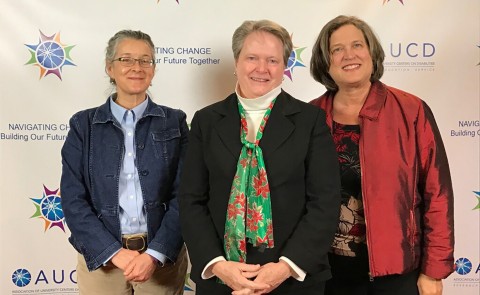 Laurie Raymond, Eileen Ricci, and Kathryn Loukas attend the annual AUCD conference