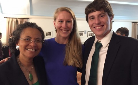 Camara Jones (left) with Jessica Harnisch-Boyd and Frank Jackson, second year medical students at UNE COM and Care for the Under