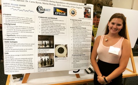 Eryn Mills '19 presents her research at the SEA Fellows Symposium 