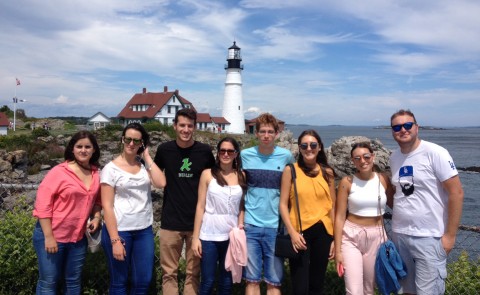 Eight students from the University of Granada in Andalusia, Spain, are in Maine for four weeks to study at the College of