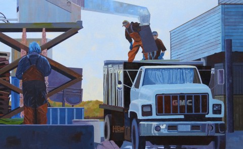 "Loading Bait on Customs House Wharf" by Mike Maron