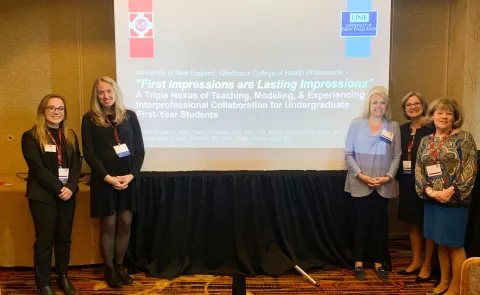 Haley Lawlor, Collyn Baeder, Dawne-Marie Dunbar, Bernice Mills and Karen Pardue at Collaborating Across Borders 