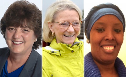 This year’s Deborah Morton Society Awards recipients (L-R): Susan Corbett, Elizabeth McLellan and ZamZam Mohamud
