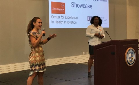 Students Lila Maycock and Negeri Clarke share their Interprofessional Education experiences at the showcase