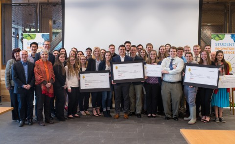 Nearly twenty teams showcased their innovative prototypes during the 2019 Student Innovation Challenge