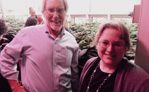 UNE's Tom Klak with Allison Oakes of SUNY's College of Environmental Science and Forestry