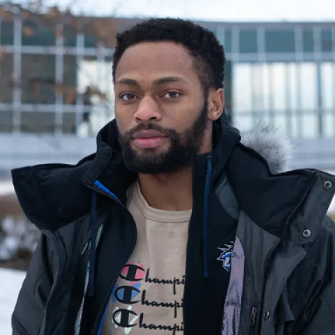 Headshot of U N E student Ray Evans