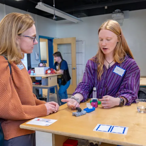 Jessica Howard displays 3D-printed research tools