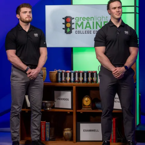 Stanizzi and Schuett present on the Greenlight Maine set