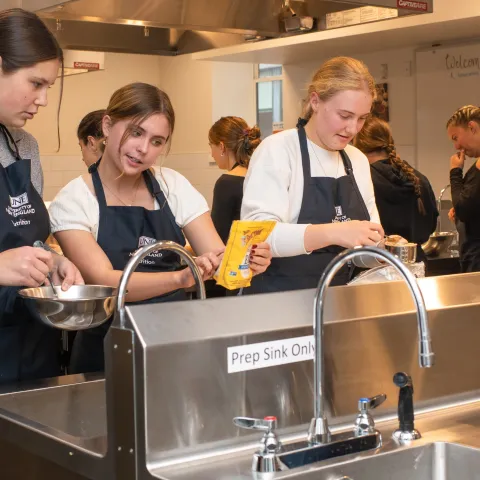 UNE students raise awareness, advance food safety knowledge in first allergen-free cooking class  