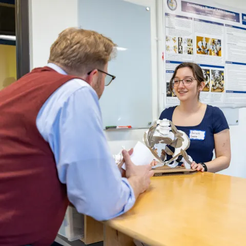 UNE medical student creates 3D-printed pelvic model to better understand anatomy, draws praise 