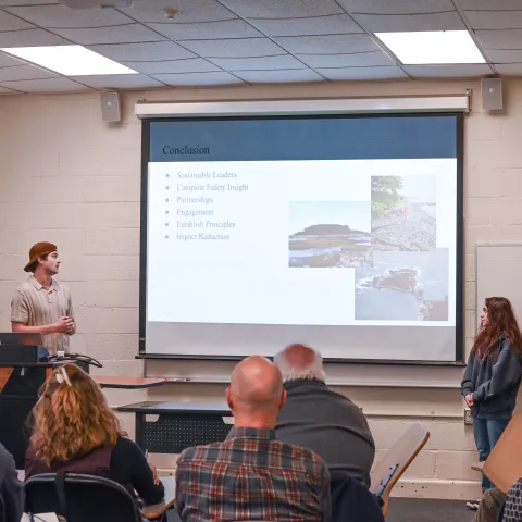UNE outdoor business students provide marketing ideas that aid local land trust 