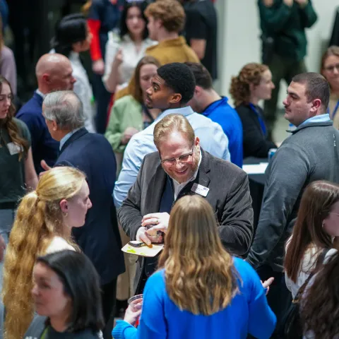 UNE’s inaugural Career Connections Mixer teaches students the value of networking  
