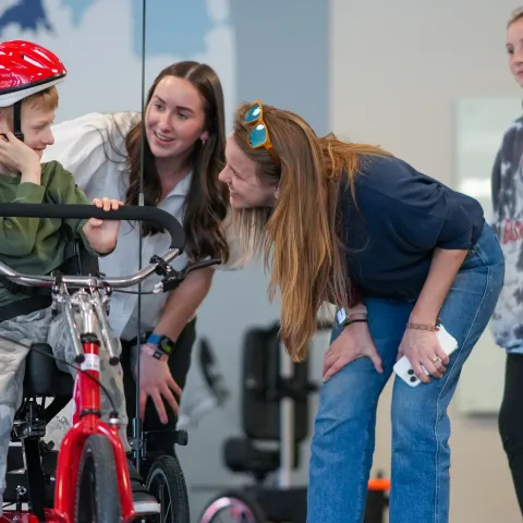 UNE students foster mobility access for locals with disabilities at adaptive bicycle fitting
