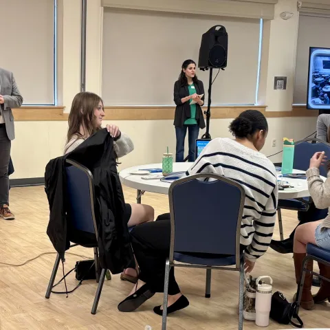 UNE faculty, business executive board mentor high schoolers in regional workforce development challenge 