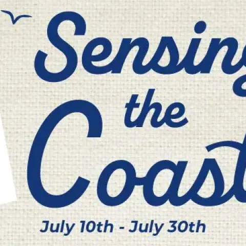 Web banner for 'Sensing the Coast' exhibit