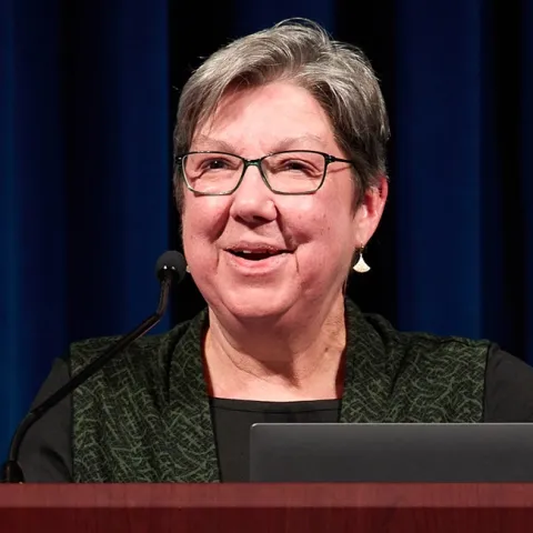 Portrait of U N E professor emeritus Elizabeth DeWolfe